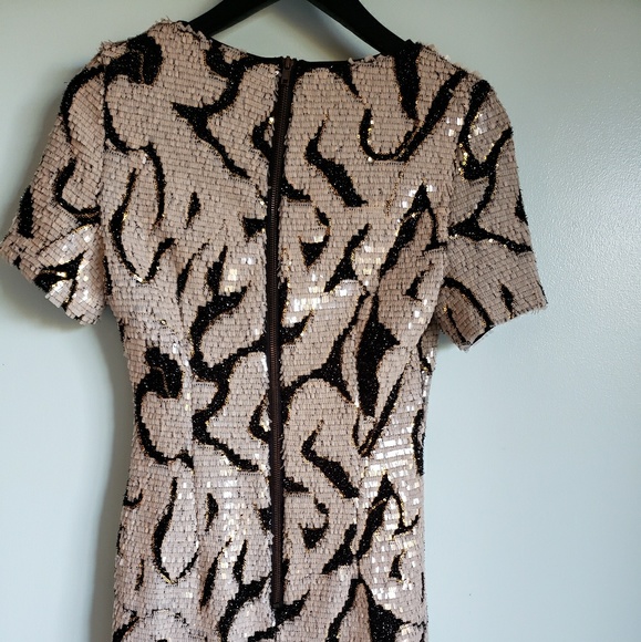 Topshop Sequin Tinsel T-shirt Dress - Picture 6 of 8